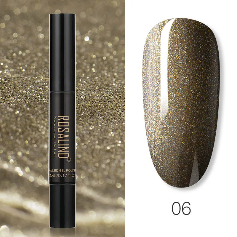 Pure Color Gel Nail Polish Pen - ROSALIND UV Neon Hybrid