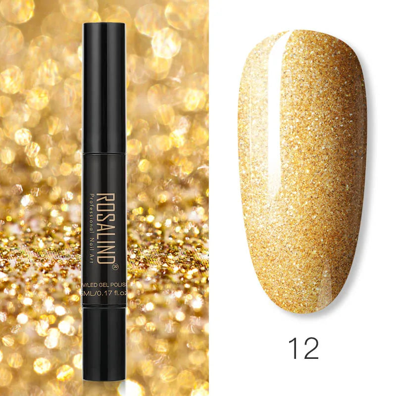 Pure Color Gel Nail Polish Pen - ROSALIND UV Neon Hybrid