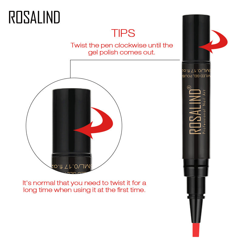Pure Color Gel Nail Polish Pen - ROSALIND UV Neon Hybrid