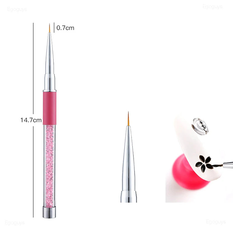 Nail Art Brush: Gradient UV Gel Pen for French Lines