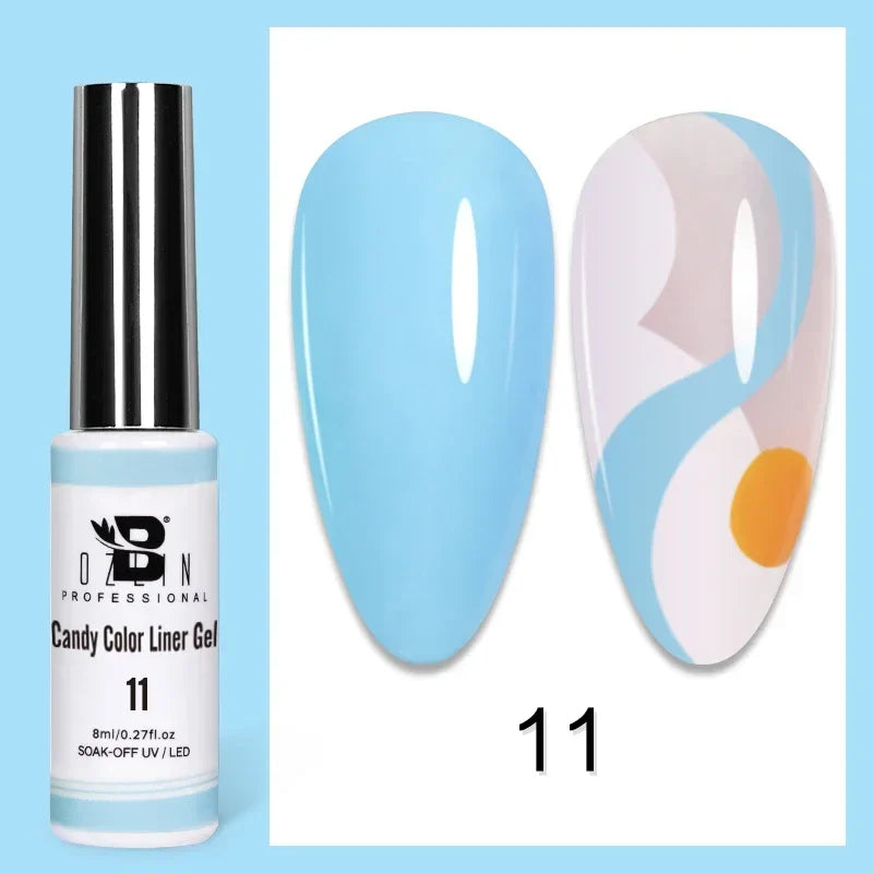 Gel Nail Polish Metallic Liner Gel: Gold & Silver Chrome Nail Polish