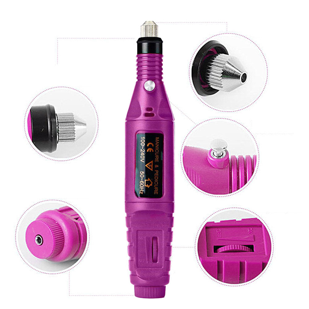 USB Nail Drill Machine: Pro Electric Files & Bits