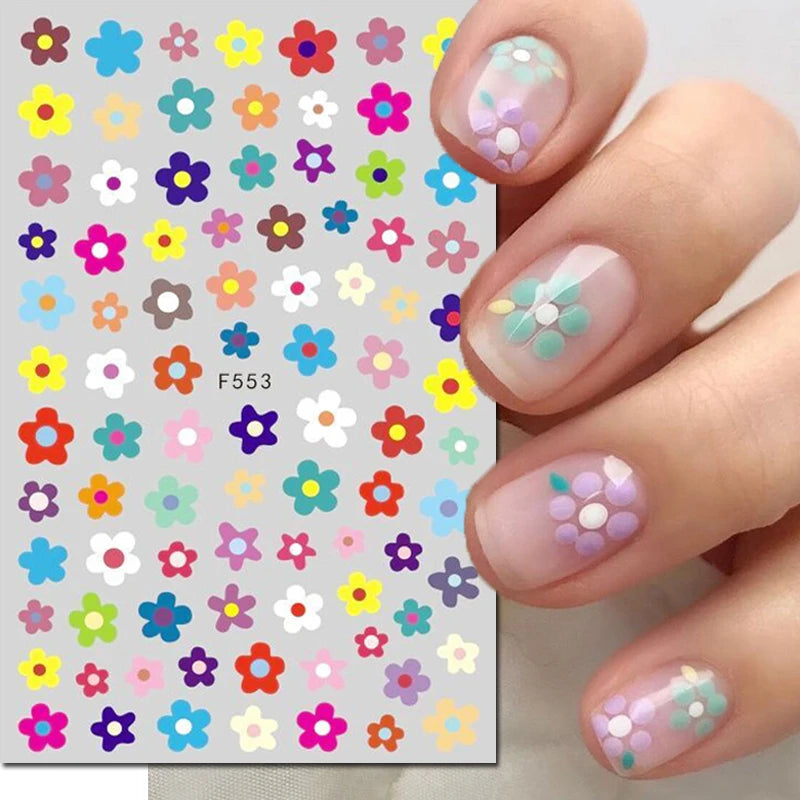 3D Nail Art Decals: Vintage Roses & Butterflies Stickers
