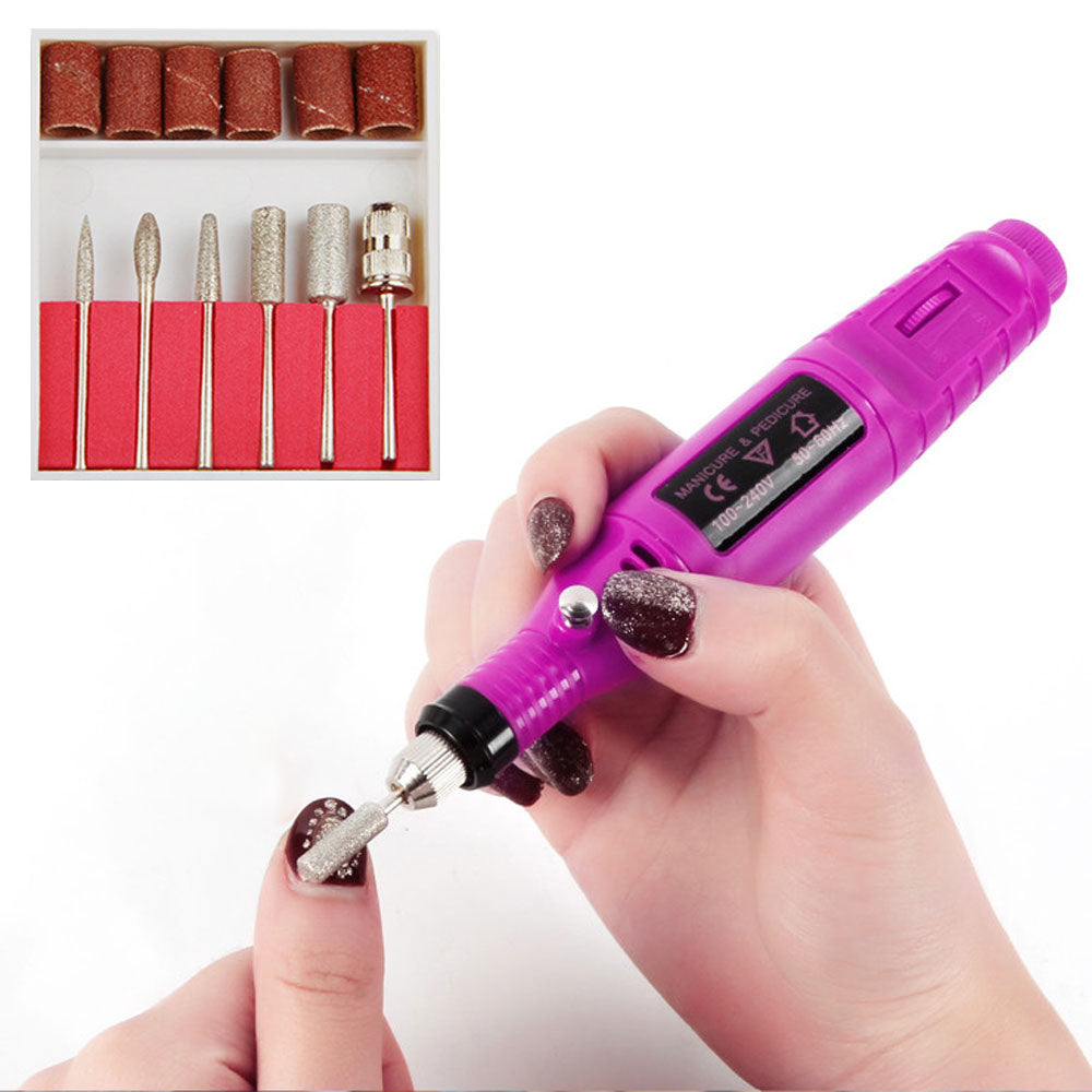 USB Nail Drill Machine: Pro Electric Files & Bits
