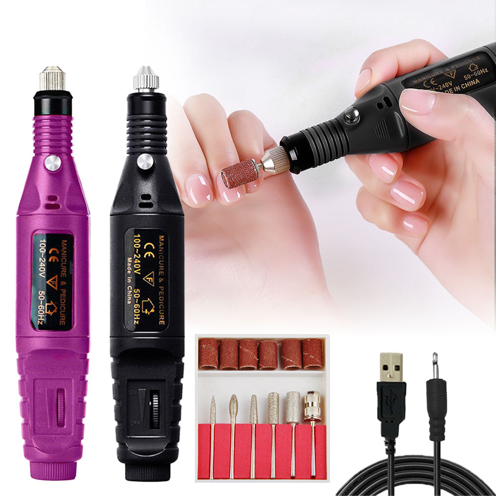 USB Nail Drill Machine: Pro Electric Files & Bits