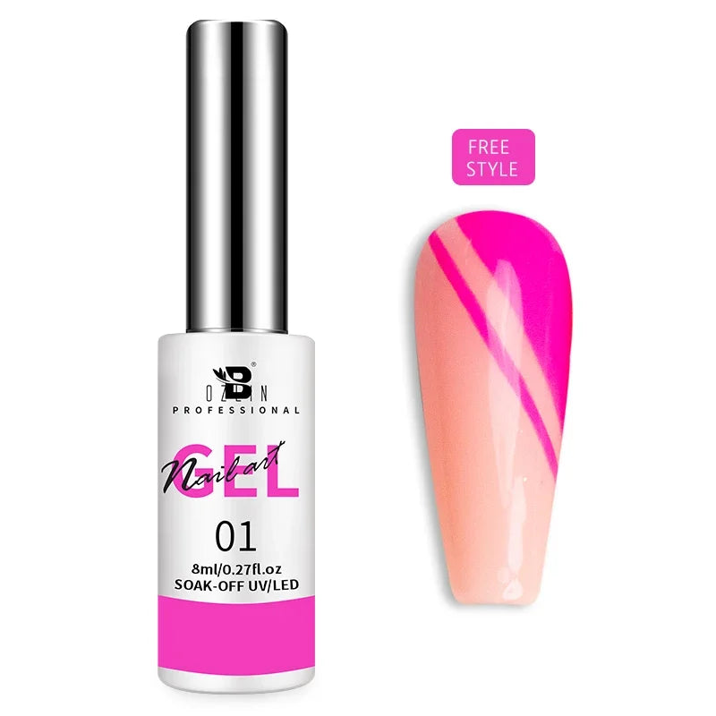 Gel Nail Polish Metallic Liner Gel: Gold & Silver Chrome Nail Polish