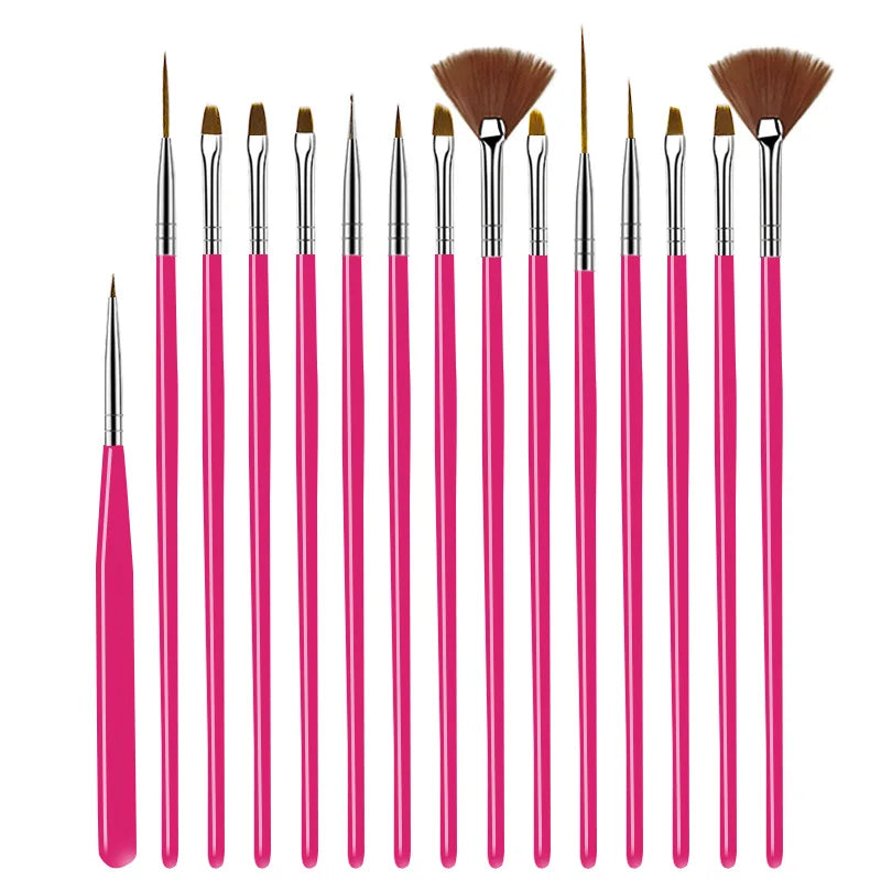 Nail Art Brush Set: 5/20Pcs Dotting & Painting Tools