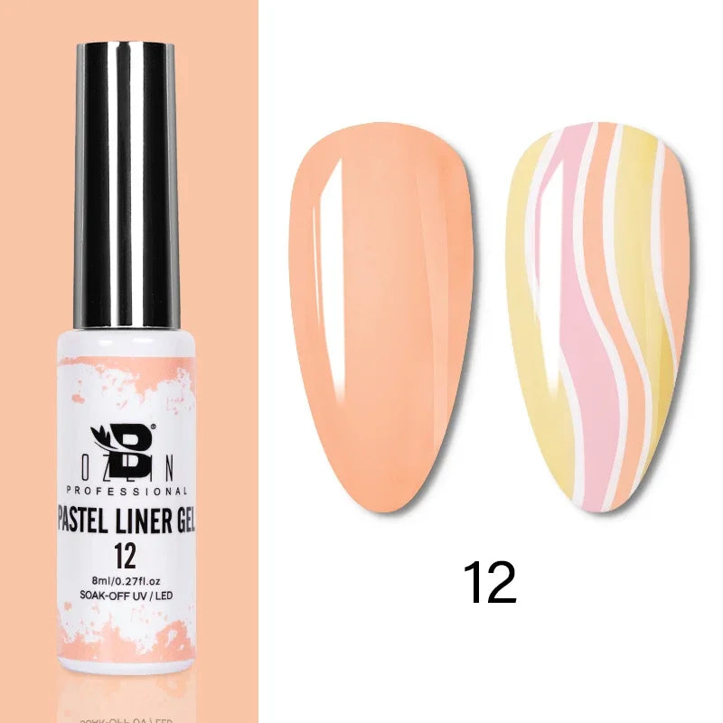 Gel Nail Polish Metallic Liner Gel: Gold & Silver Chrome Nail Polish