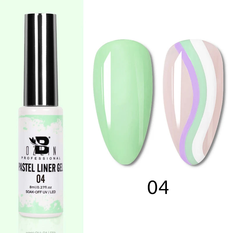 Gel Nail Polish Metallic Liner Gel: Gold & Silver Chrome Nail Polish