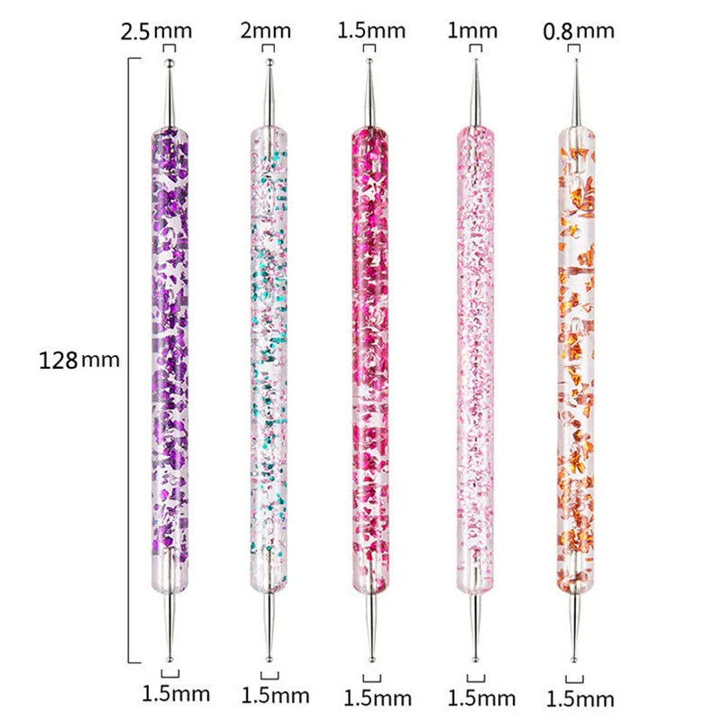 Nail Art Brush Set: 5/20Pcs Dotting & Painting Tools