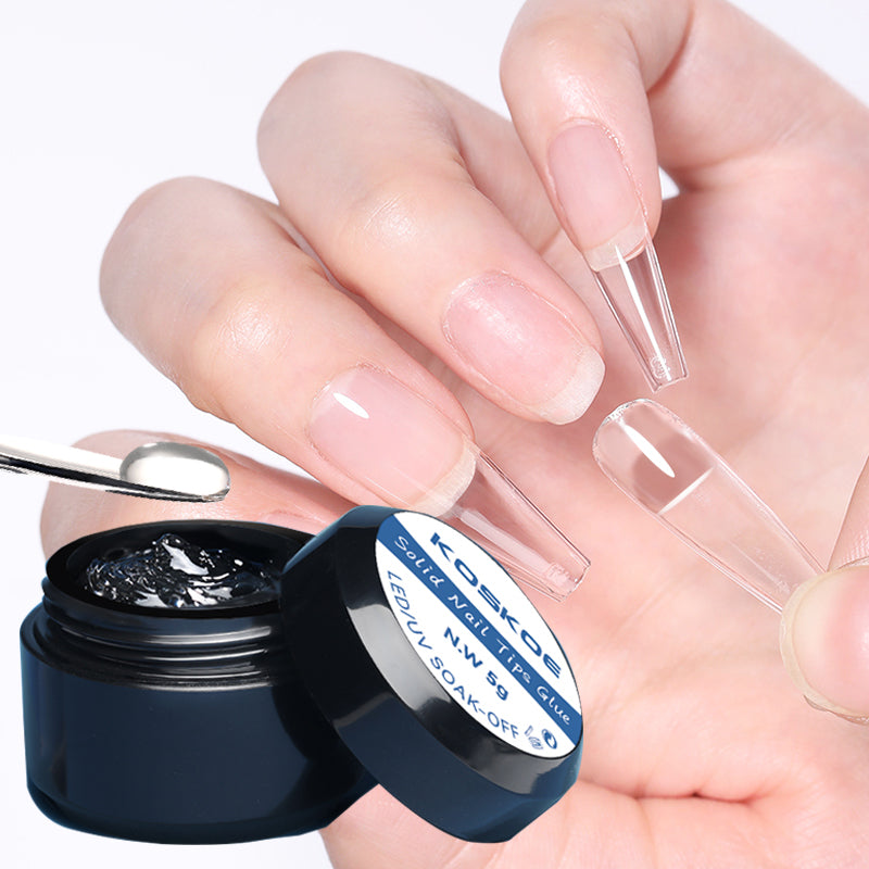 KOSKOE 5g Nail Tips Gel - Multifunctional DIY Manicure Glue