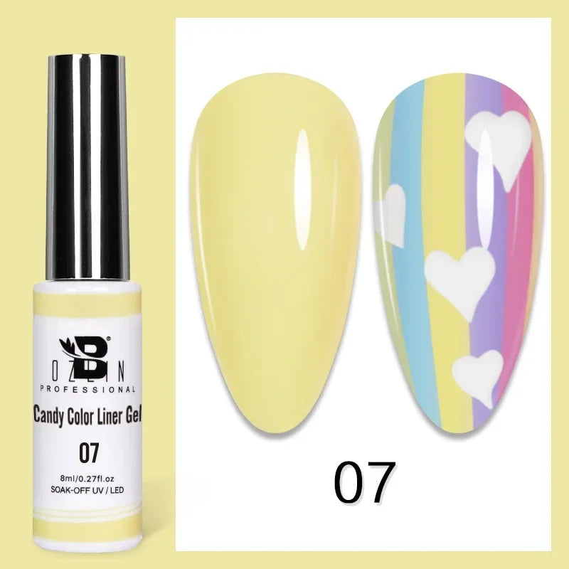 Gel Nail Polish Metallic Liner Gel: Gold & Silver Chrome Nail Polish