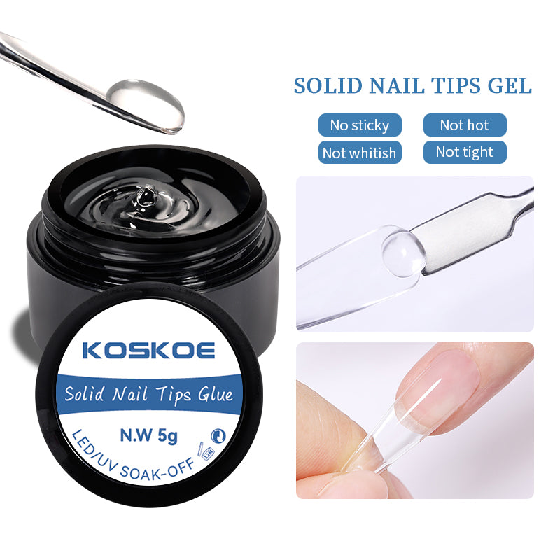 KOSKOE 5g Nail Tips Gel - Multifunctional DIY Manicure Glue