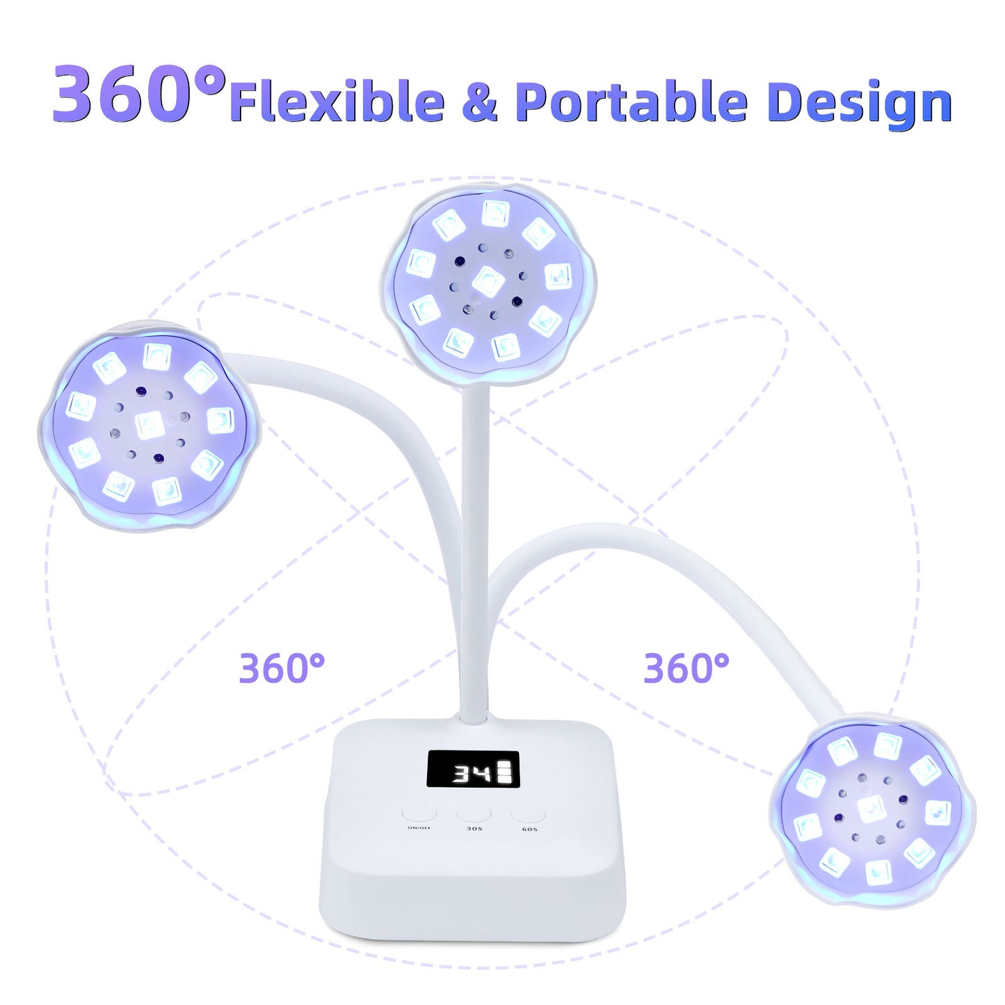 LED Nail Lamp - Portable USB UV Fast Gel Polish Dryer