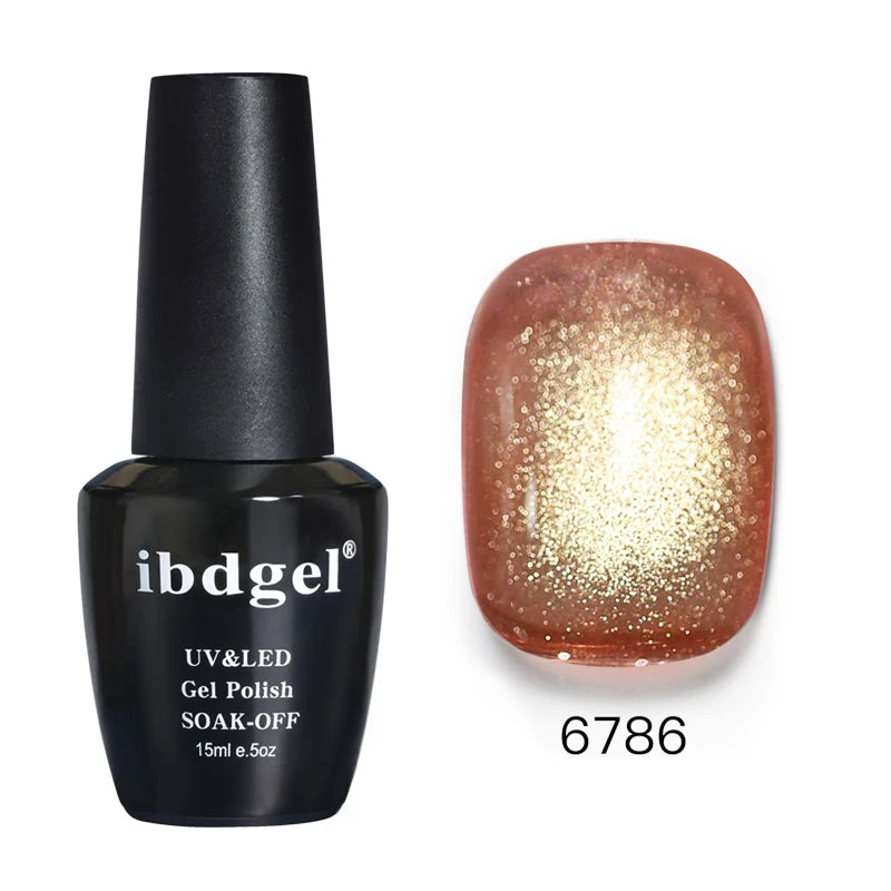 1 1PCS L&M 12 Colors Sunset Gold Cat Eye Gel Nail Polish - 15ML UV/LED Cured Long-Lasting