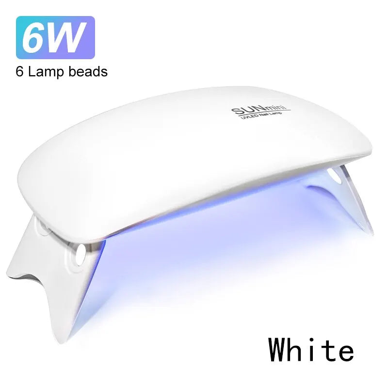 6W Mini Nail Dryer: Portable LED UV Lamp for Home Manicure