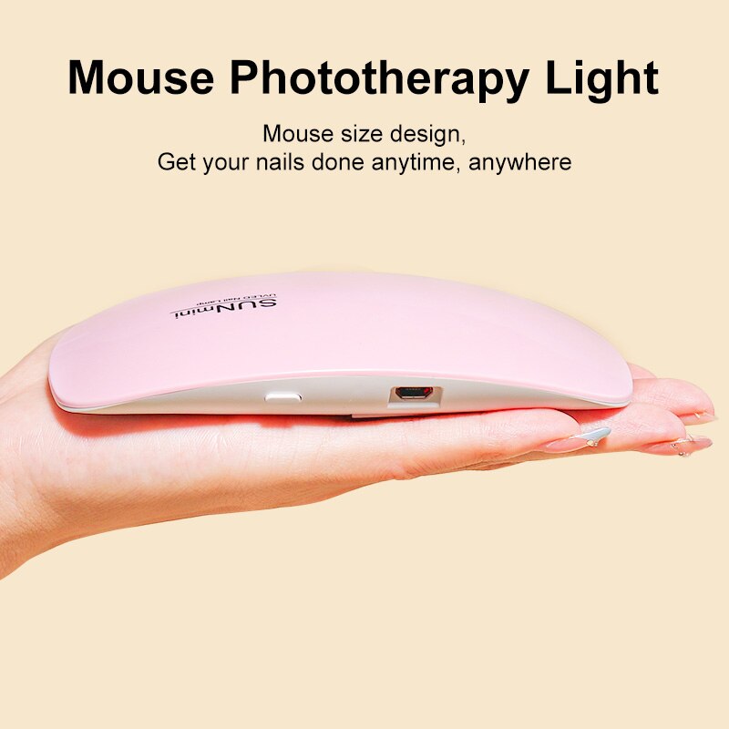 6W Mini Nail Dryer: Portable LED UV Lamp for Home Manicure
