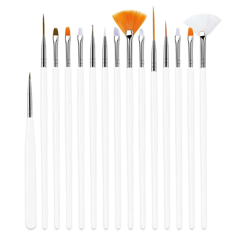 Nail Art Brush Set: 5/20Pcs Dotting & Painting Tools