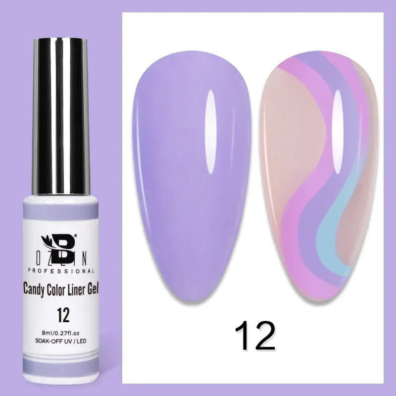 Gel Nail Polish Metallic Liner Gel: Gold & Silver Chrome Nail Polish