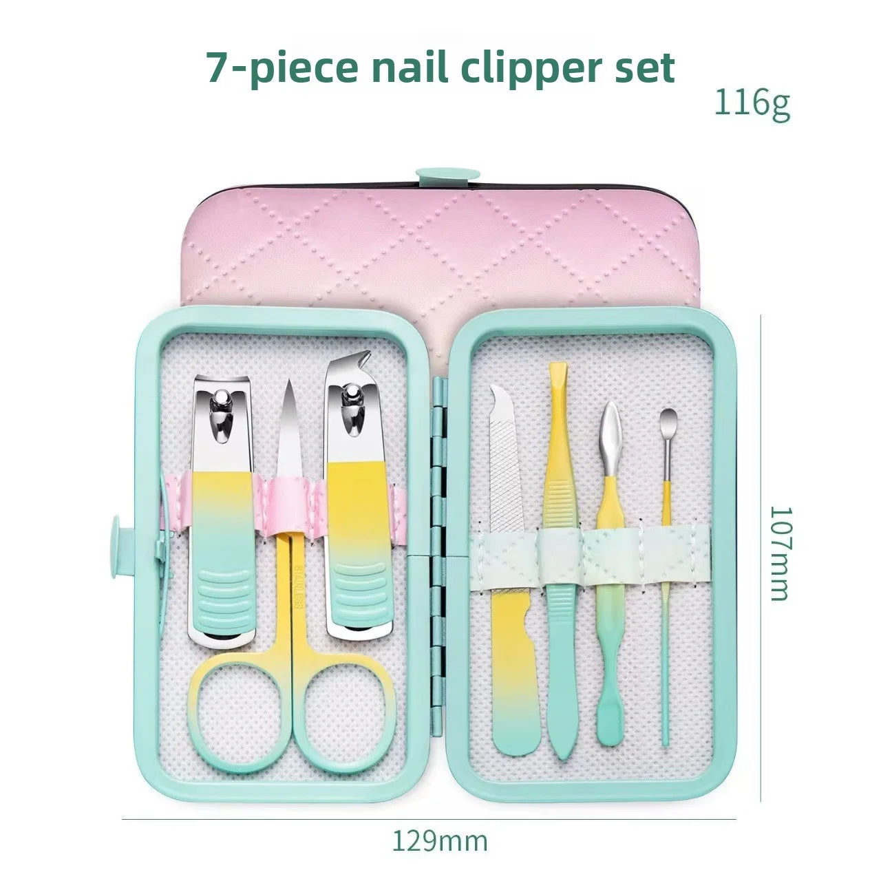 Manicure Kit: Colorful Stainless Steel - 30pcs Grooming Set