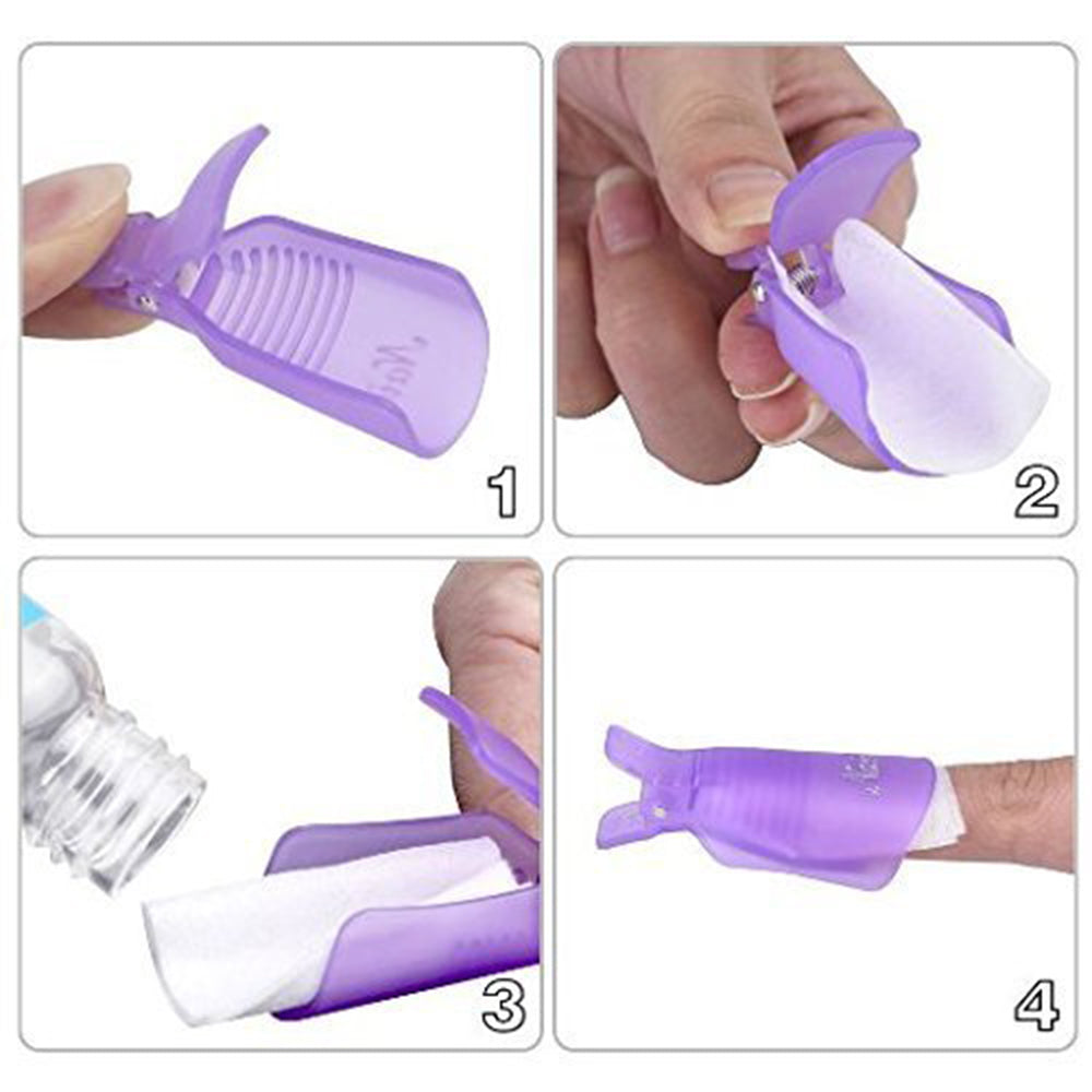 UV Gel Polish Remover Clips - 10/16 Pcs Nail Soak Off Caps