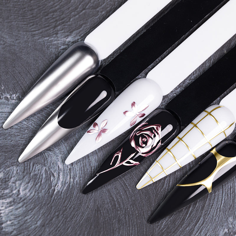 Gel Nail Polish Metallic Liner Gel: Gold & Silver Chrome Nail Polish