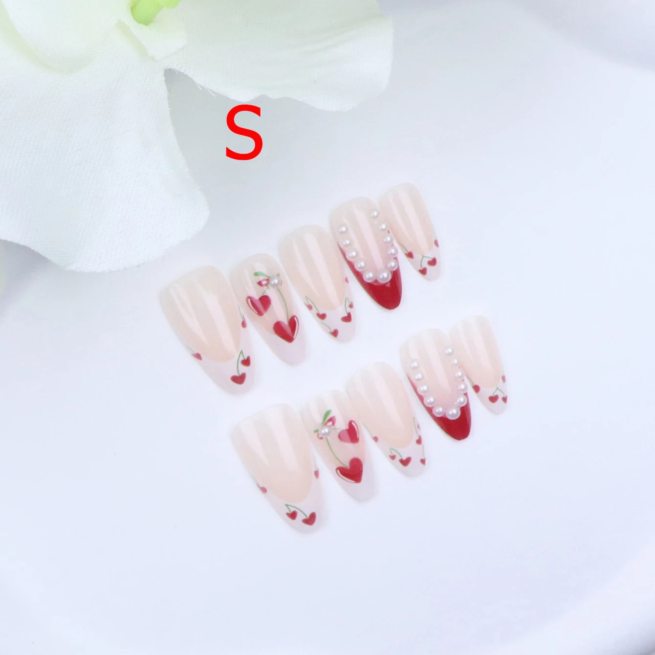 Pressed Nails - Almond Fruit Style Fake Nails