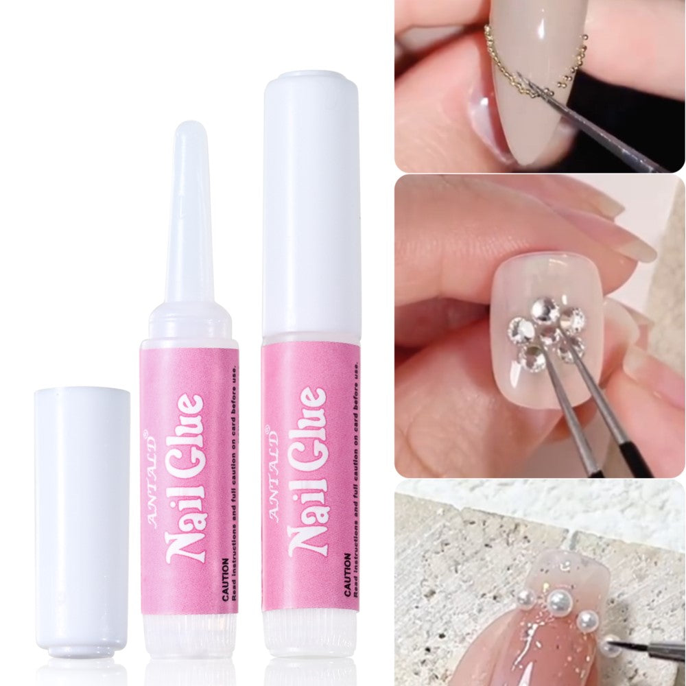 Fast Dry Nail Glue 2g - Strong Bond for Tips & Rhinestones