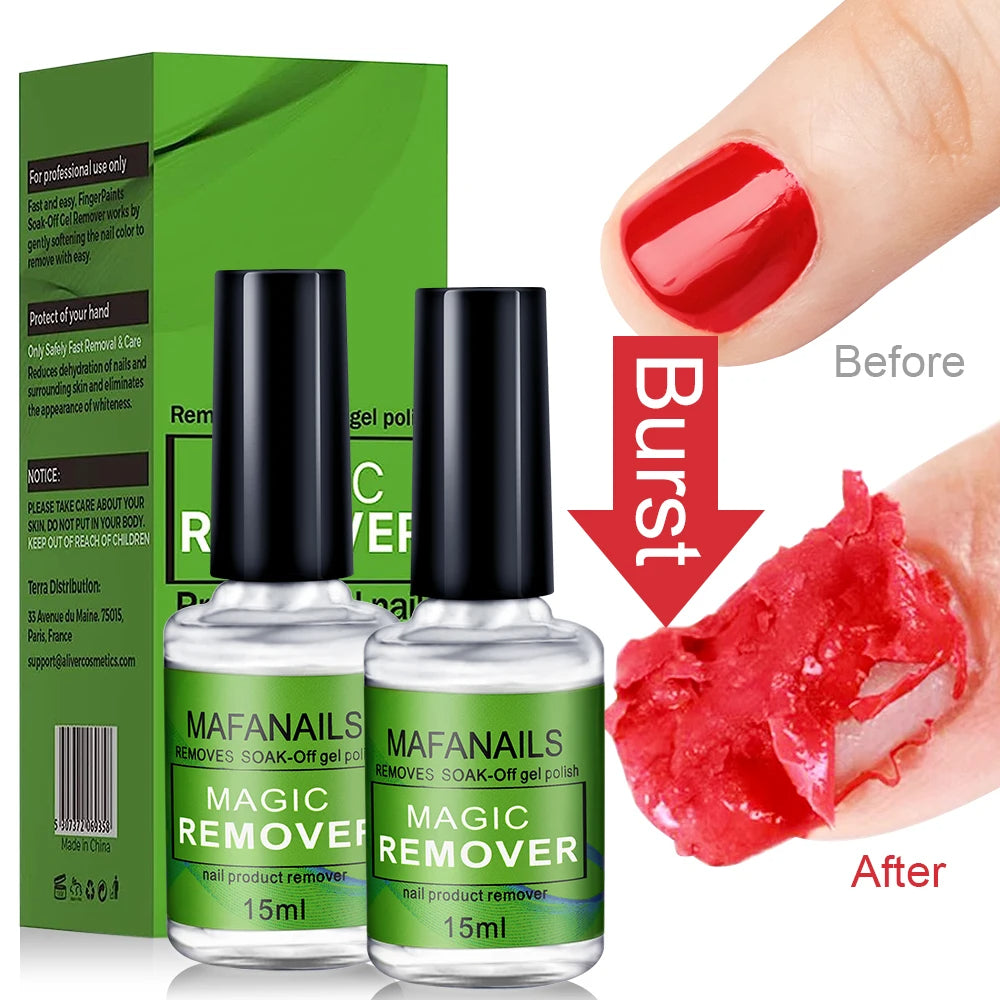 Magic Remover Gel: 15ml Fast UV Gel Polish Remover