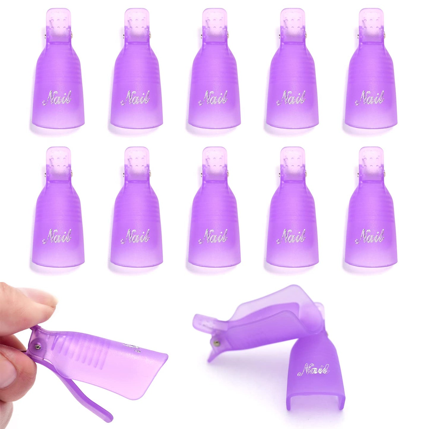 UV Gel Polish Remover Clips - 10/16 Pcs Nail Soak Off Caps