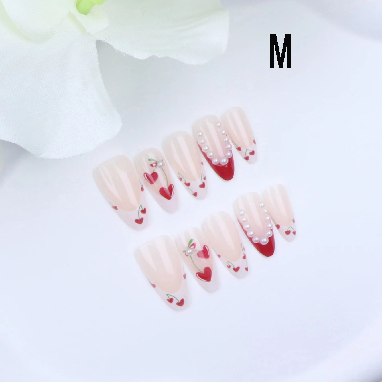 Pressed Nails - Almond Fruit Style Fake Nails
