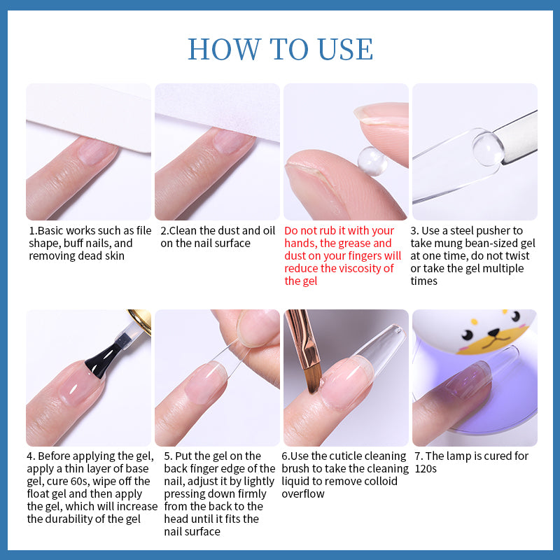 KOSKOE 5g Nail Tips Gel - Multifunctional DIY Manicure Glue