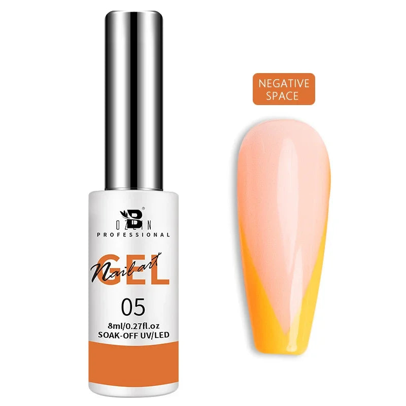 Gel Nail Polish Metallic Liner Gel: Gold & Silver Chrome Nail Polish