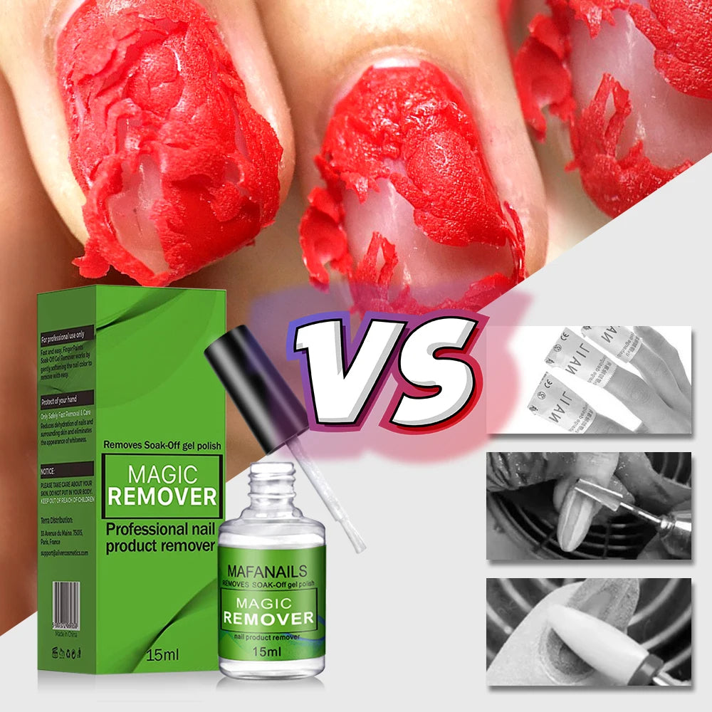 Magic Remover Gel: 15ml Fast UV Gel Polish Remover