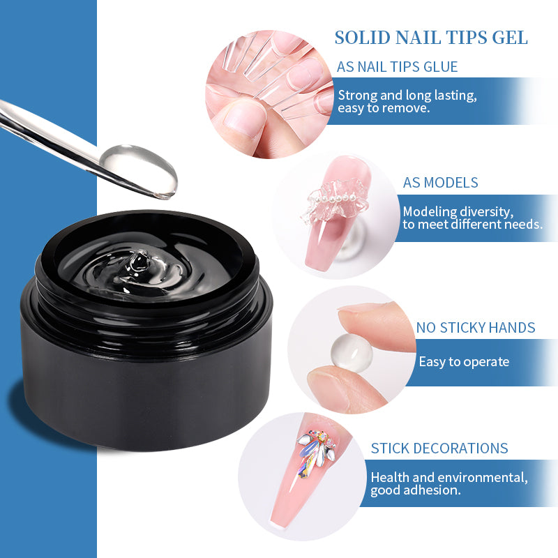 KOSKOE 5g Nail Tips Gel - Multifunctional DIY Manicure Glue
