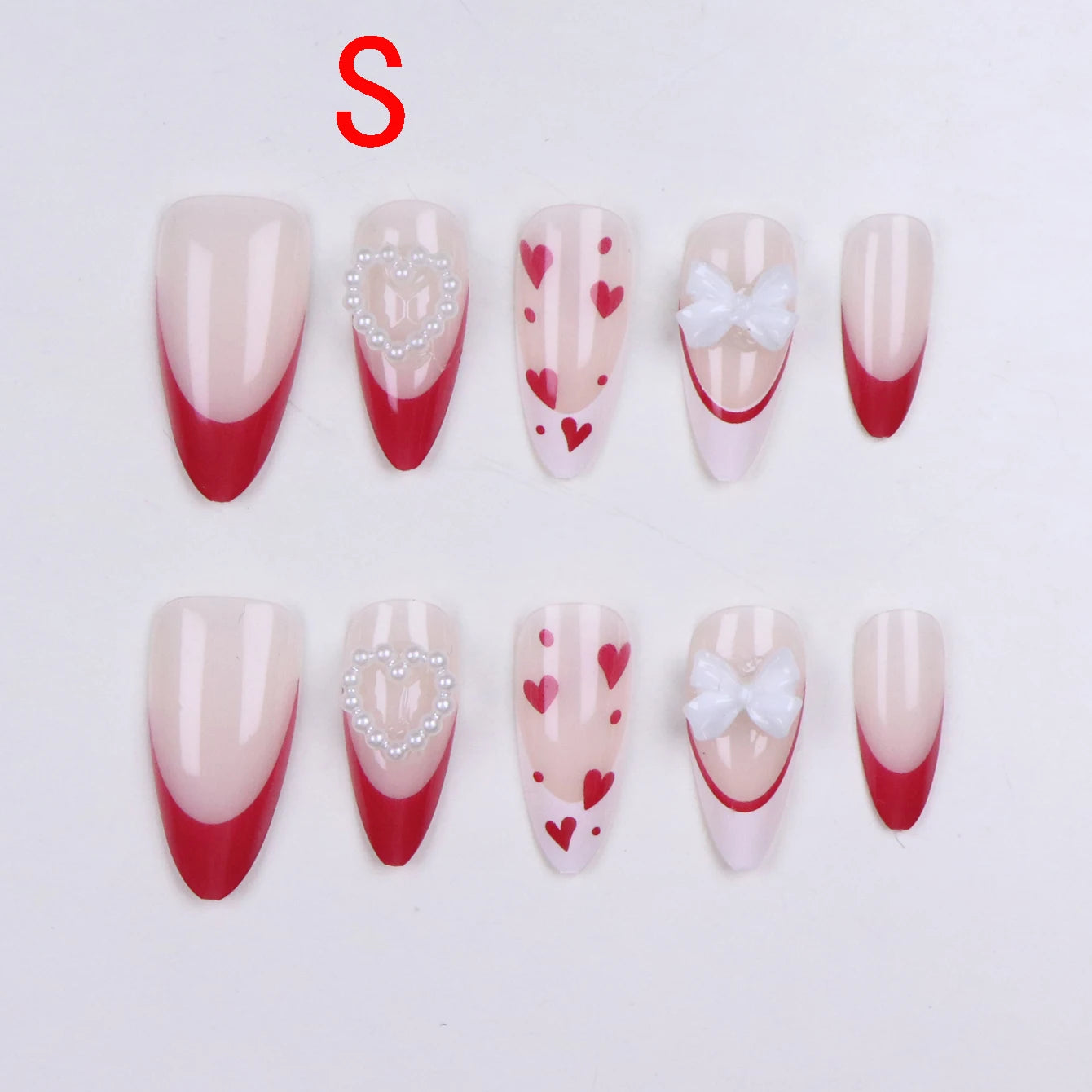 Pressed Nails - Almond Fruit Style Fake Nails