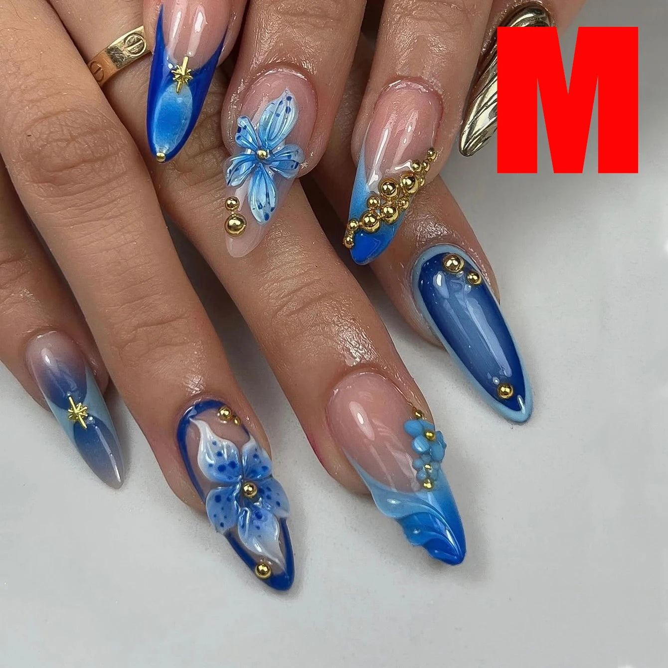 Pressed Nails - Almond Fruit Style Fake Nails