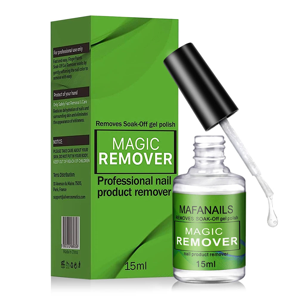 Magic Remover Gel: 15ml Fast UV Gel Polish Remover