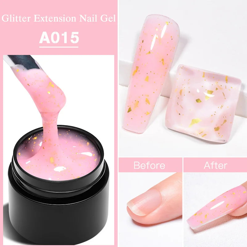 3D Thread Shell Gel Nail Polish - White, Pink, Purple Pearl