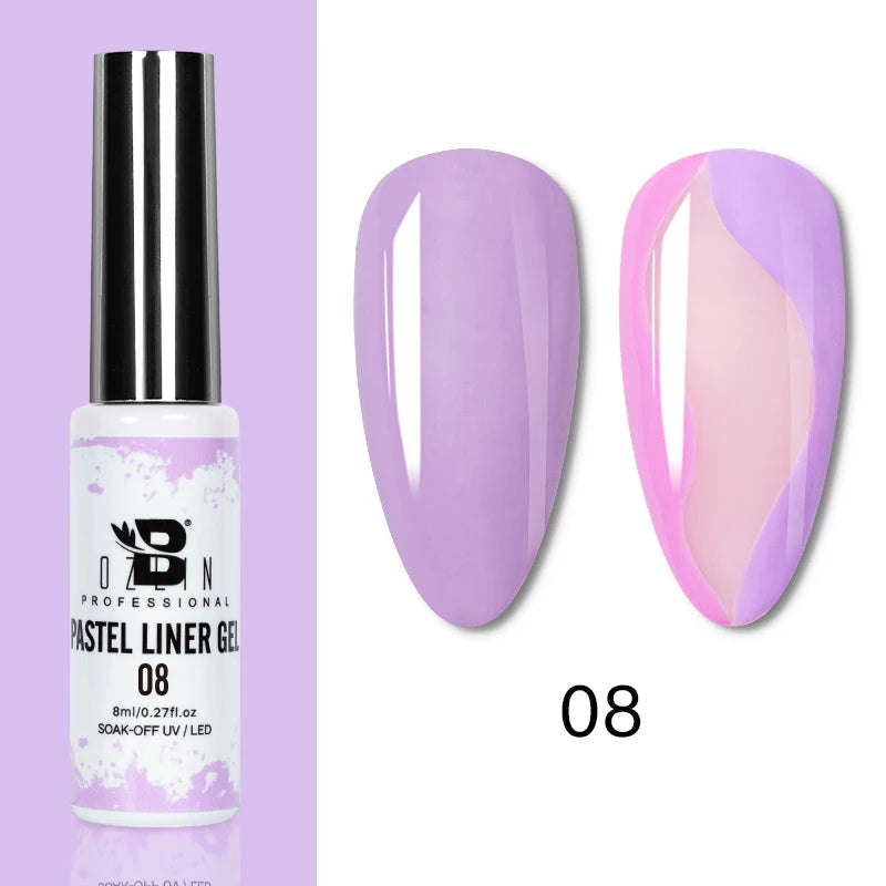 Gel Nail Polish Metallic Liner Gel: Gold & Silver Chrome Nail Polish