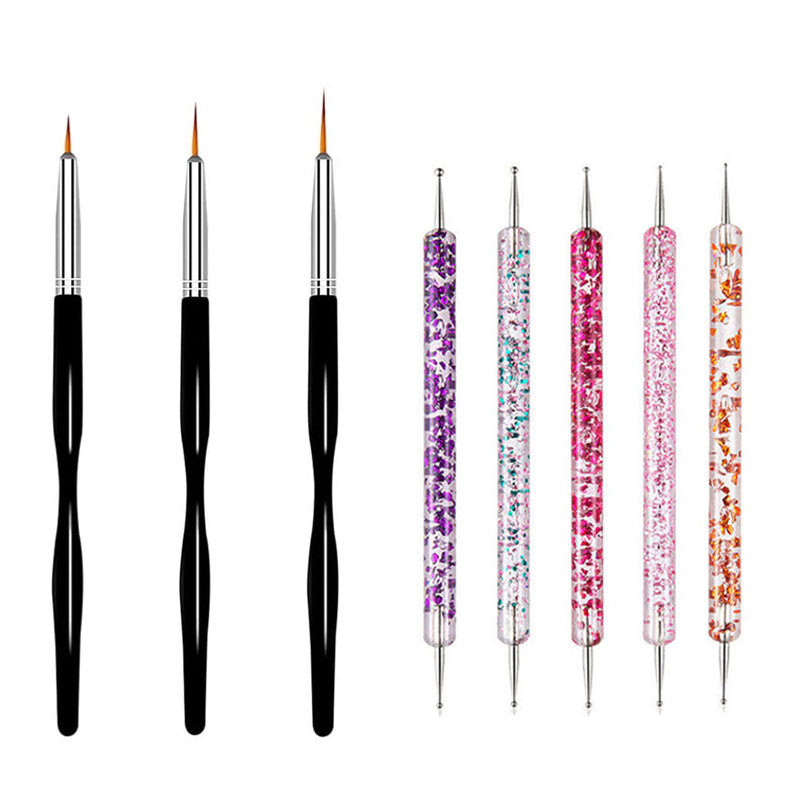 Nail Art Brush Set: 5/20Pcs Dotting & Painting Tools