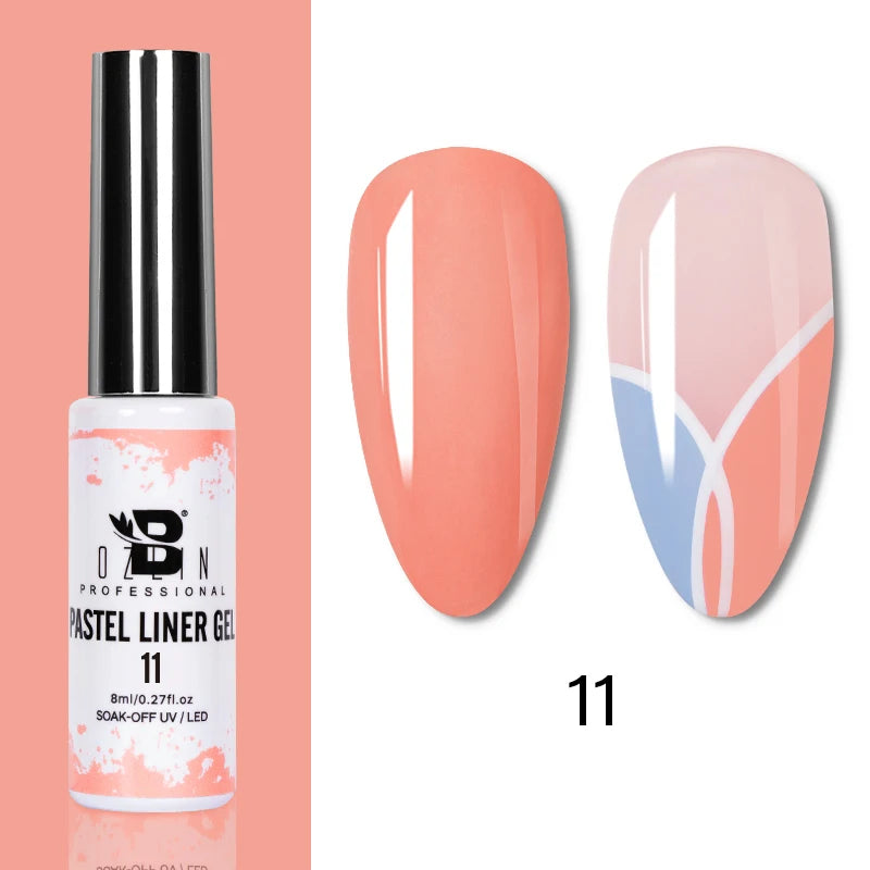 Gel Nail Polish Metallic Liner Gel: Gold & Silver Chrome Nail Polish