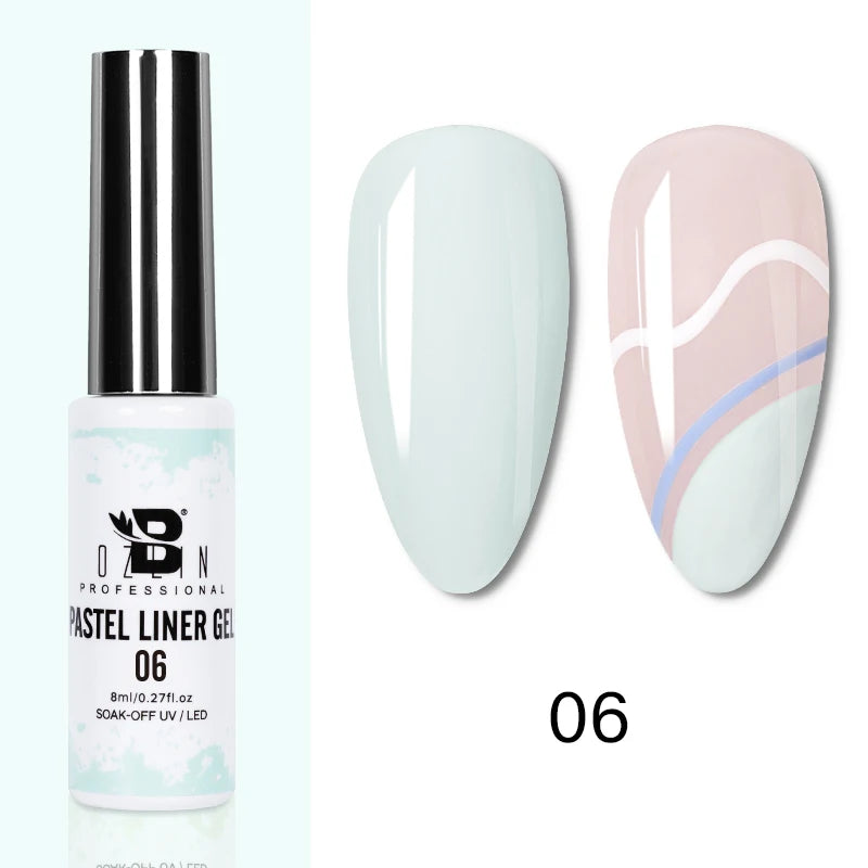 Gel Nail Polish Metallic Liner Gel: Gold & Silver Chrome Nail Polish