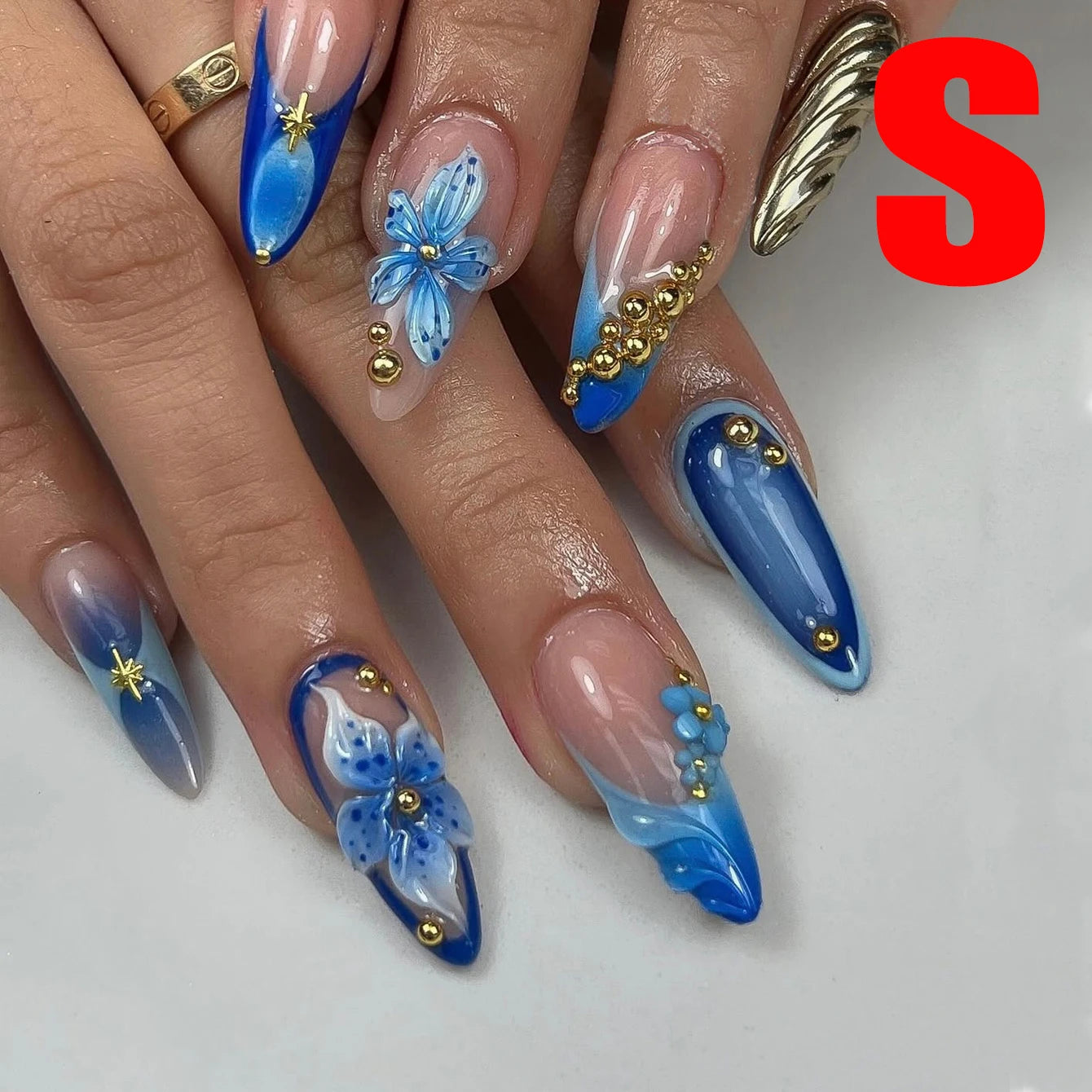Pressed Nails - Almond Fruit Style Fake Nails