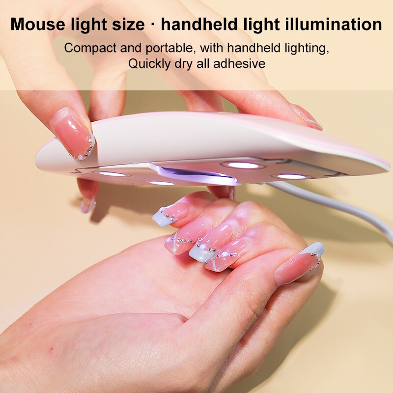 6W Mini Nail Dryer: Portable LED UV Lamp for Home Manicure