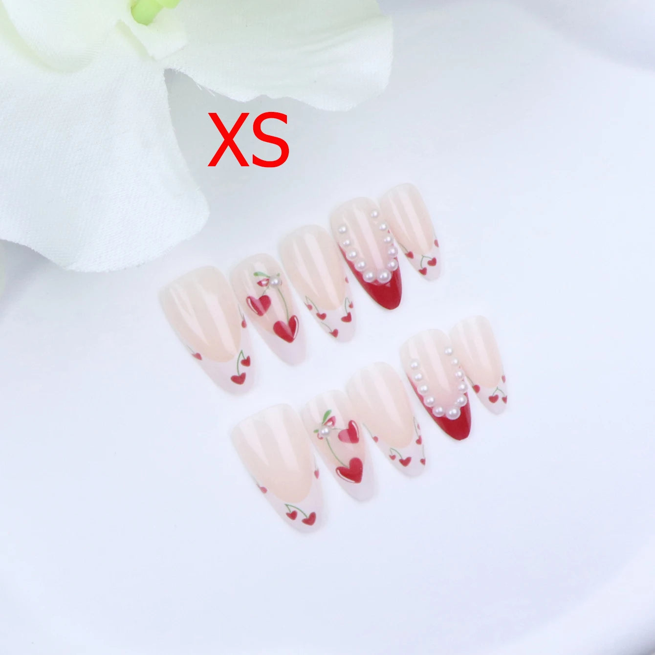 Pressed Nails - Almond Fruit Style Fake Nails