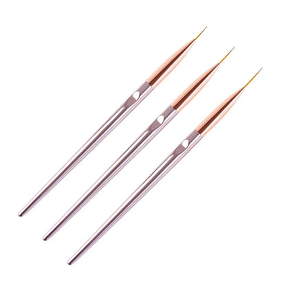Nail Brushes: Acrylic Nail Art Pens Set - 3D Tips & UV Gel Brushes