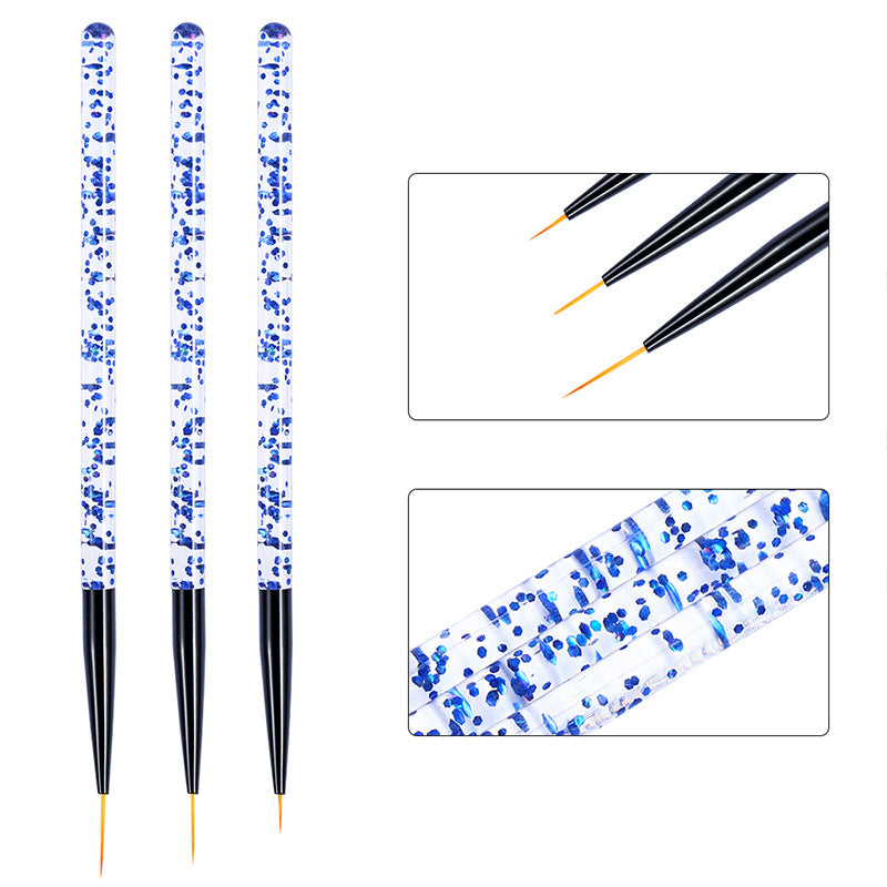 Nail Brushes: Acrylic Nail Art Pens Set - 3D Tips & UV Gel Brushes