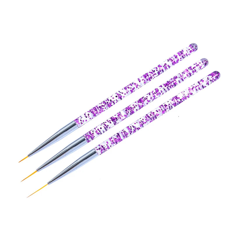 Nail Brushes: Acrylic Nail Art Pens Set - 3D Tips & UV Gel Brushes