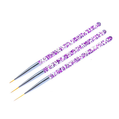 Nail Brushes: Acrylic Nail Art Pens Set - 3D Tips & UV Gel Brushes